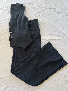 Cabi Swagger Plaid Suiting 2-Piece Set #4690 R Pant & #4738 Vest [S]